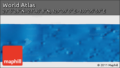 Physical Panoramic Map of the Area around 21° 23' 18" N, 130° 7' 30" E
