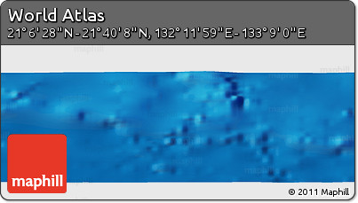 Physical Panoramic Map of the Area around 21° 23' 18" N, 132° 40' 30" E