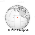 Outline Map of the Area around 21° 23' 18" N, 134° 13' 29" W, rectangular outline