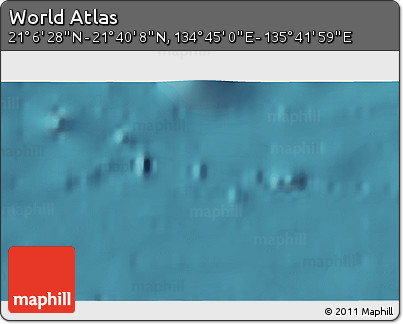 Satellite 3D Map of the Area around 21° 23' 18" N, 135° 13' 29" E