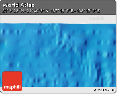 Physical 3D Map of the Area around 21° 23' 18" N, 137° 46' 30" E