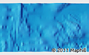 Shaded Relief 3D Map of the area around 21° 23' 18" N, 138° 37' 30" E