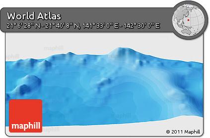Political Panoramic Map of the Area around 21° 23' 18" N, 142° 1' 30" E