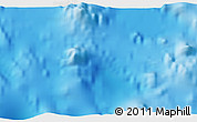 Physical 3D Map of the area around 21° 23' 18" N, 143° 43' 29" E