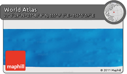 Physical Panoramic Map of the Area around 21° 23' 18" N, 155° 37' 30" E