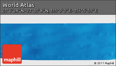 Physical Panoramic Map of the Area around 21° 23' 18" N, 155° 37' 30" E