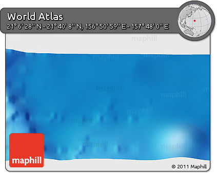 Physical 3D Map of the Area around 21° 23' 18" N, 157° 19' 29" E