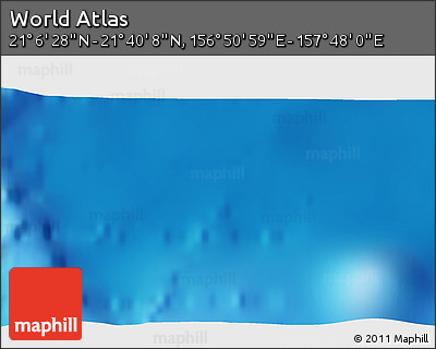 Physical 3D Map of the Area around 21° 23' 18" N, 157° 19' 29" E