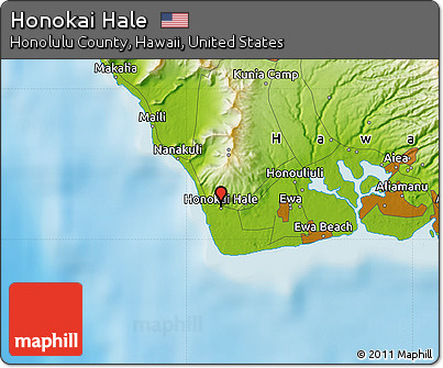 Physical Map of Honokai Hale