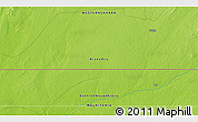 Physical 3D Map of the area around 21° 23' 18" N, 15° 13' 29" W