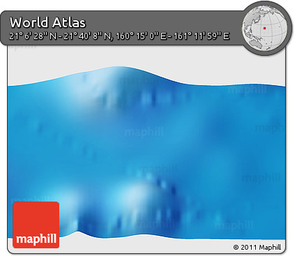 Physical 3D Map of the Area around 21° 23' 18" N, 160° 43' 29" E