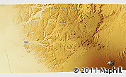 Physical 3D Map of the area around 21° 23' 18" N, 16° 13' 30" E