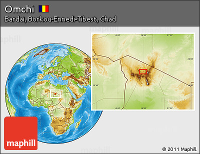 Physical Location Map of Omchi