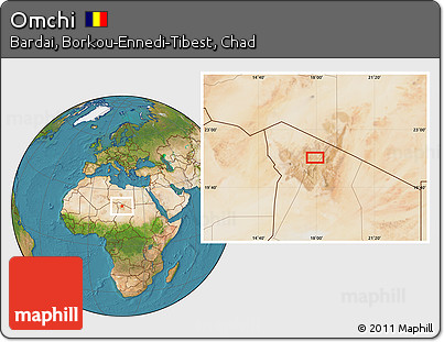 Satellite Location Map of Omchi