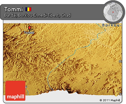 Physical Panoramic Map of Tommi