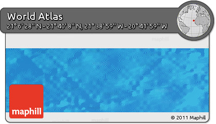 Physical Panoramic Map of the Area around 21° 23' 18" N, 21° 10' 29" W