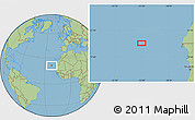 Savanna Style Location Map of the area around 21° 23' 18" N, 22° 1' 29" W