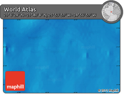 Physical Map of the Area around 21° 23' 18" N, 25° 25' 29" W