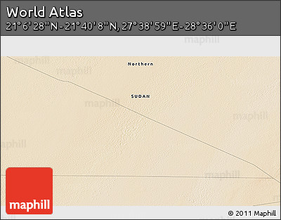 Satellite 3D Map of the Area around 21° 23' 18" N, 28° 7' 30" E