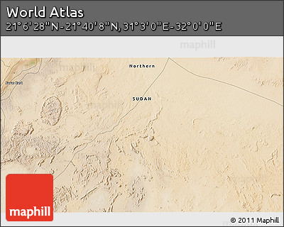 Satellite 3D Map of the Area around 21° 23' 18" N, 31° 31' 29" E