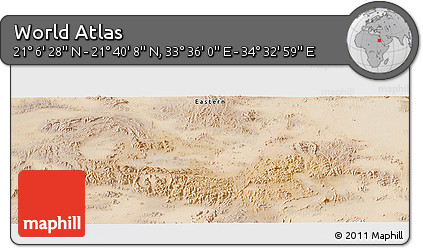 Satellite Panoramic Map of the Area around 21° 23' 18" N, 34° 4' 30" E
