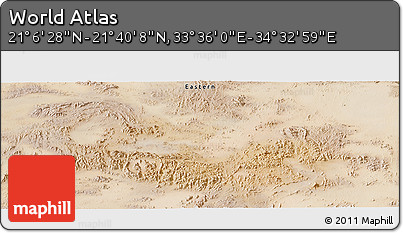Satellite Panoramic Map of the Area around 21° 23' 18" N, 34° 4' 30" E