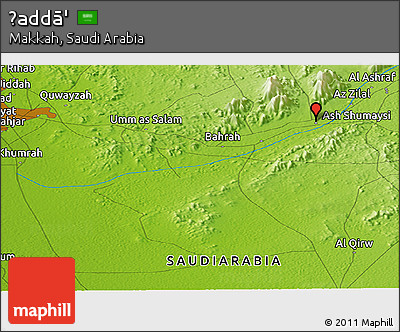 Physical Panoramic Map of Ḩaddā'