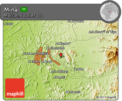 Physical 3D Map of Miná