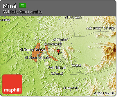 Physical 3D Map of Miná