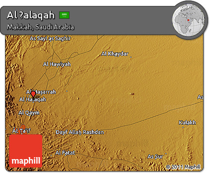 Physical 3D Map of Al Ḩalaqah