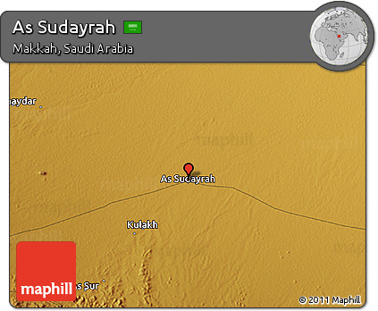 Physical 3D Map of As Sudayrah