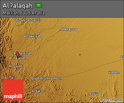 Physical 3D Map of Al Ḩalaqah