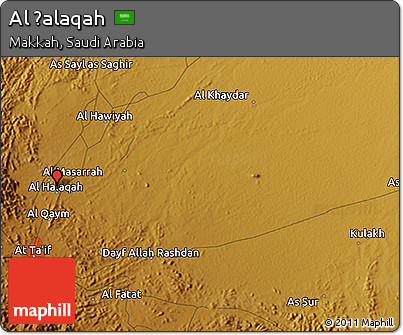 Physical 3D Map of Al Ḩalaqah