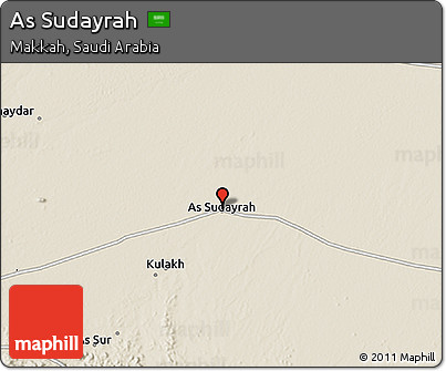 Shaded Relief 3D Map of As Sudayrah