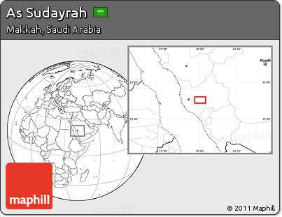 Blank Location Map of As Sudayrah