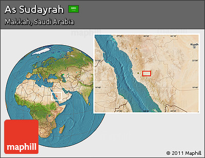 Satellite Location Map of As Sudayrah