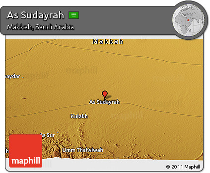 Physical Panoramic Map of As Sudayrah