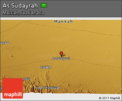Physical Panoramic Map of As Sudayrah