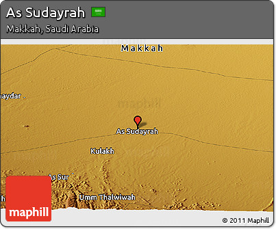 Physical Panoramic Map of As Sudayrah