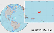 Gray Location Map of the area around 21° 23' 18" N, 63° 40' 30" W