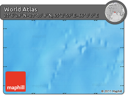 Physical Map of the Area around 21° 23' 18" N, 65° 31' 30" E