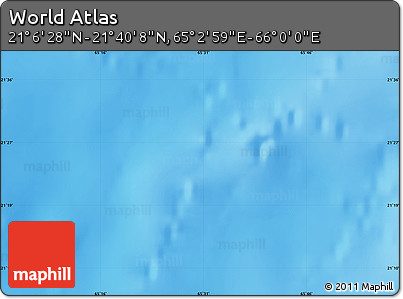 Physical Map of the Area around 21° 23' 18" N, 65° 31' 30" E