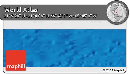 Physical Panoramic Map of the Area around 21° 23' 18" N, 66° 13' 29" W