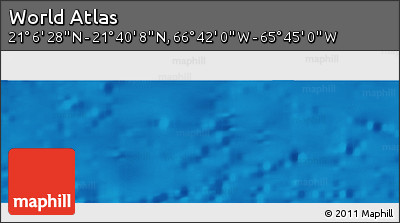 Physical Panoramic Map of the Area around 21° 23' 18" N, 66° 13' 29" W