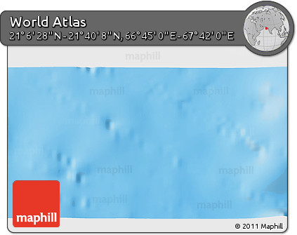 Physical 3D Map of the Area around 21° 23' 18" N, 67° 13' 29" E