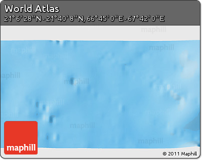 Physical 3D Map of the Area around 21° 23' 18" N, 67° 13' 29" E