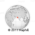 Outline Map of the Area around 21° 23' 18" N, 68° 4' 29" E, rectangular outline