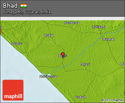 Bhad In Gujarat Map Free Physical 3D Map Of Bhad
