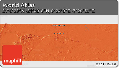 Political Panoramic Map of the Area around 21° 23' 18" N, 6° 52' 30" E