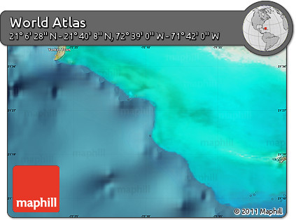 Satellite Map of the Area around 21° 23' 18" N, 72° 10' 30" W